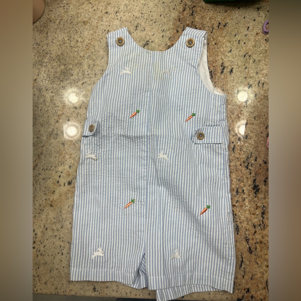 Embroidered Boys Easter Romper